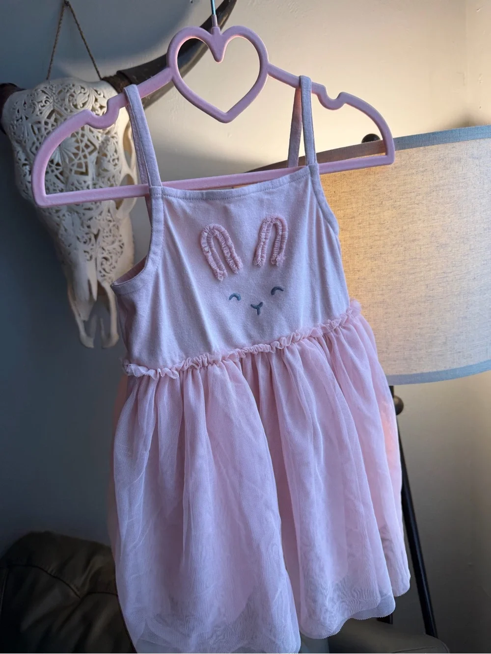 Carter's Light Pink Girls' Bunny Tank Dress